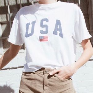 Brandy Melville white USA t-shirt.